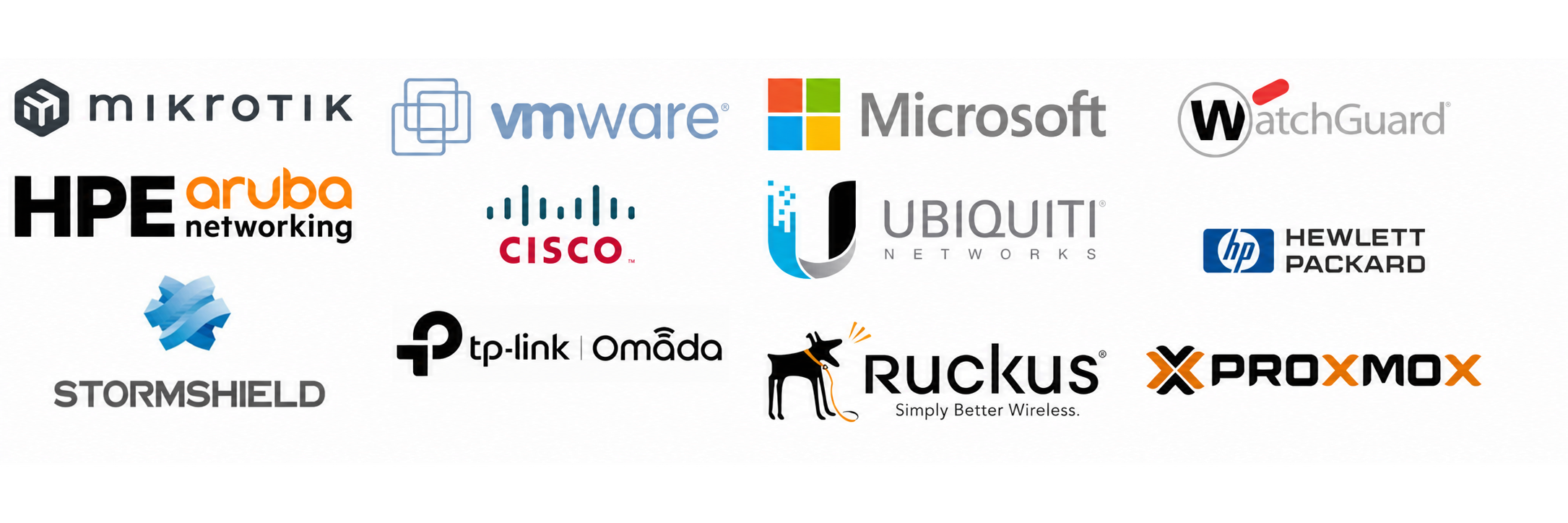 Marchi delle tecnologie utilizzate per reti, server, virtualizzazione e sicurezza informatica